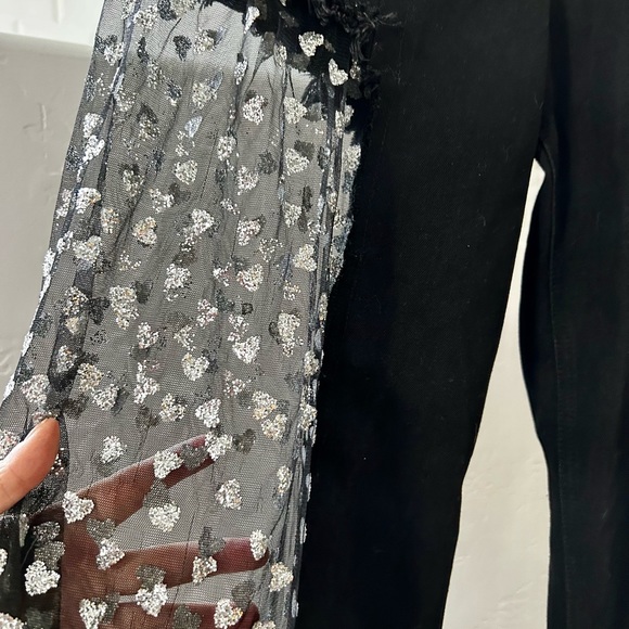 Black jeans with sheer side panels - Picture 4 of 14